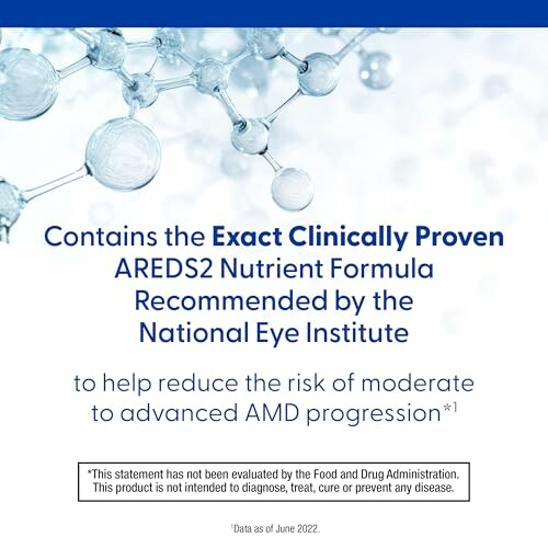 AREDS2 nutrient formula reduces risk of AMD progression.