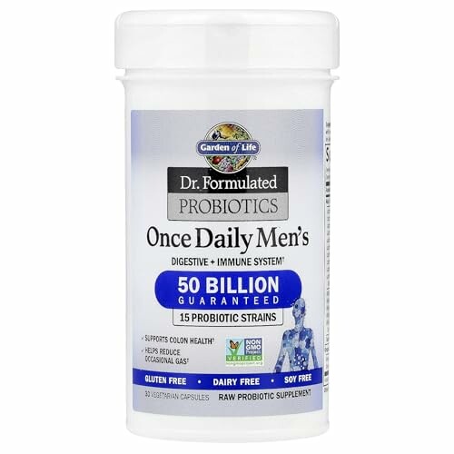 Garden of Life Dr. Formulated Probiotics Once Daily Men's supplement bottle.
