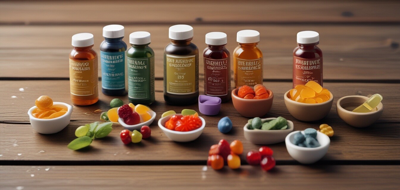 A variety of immune support supplements