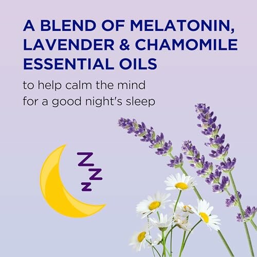 Melatonin, lavender, chamomile essential oils for sleep