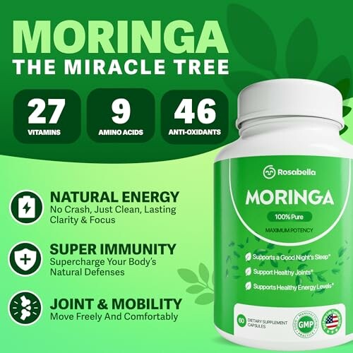 Moringa supplement benefits and features
